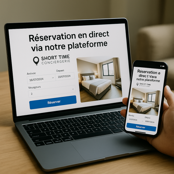Réservation en direct via notre plateforme