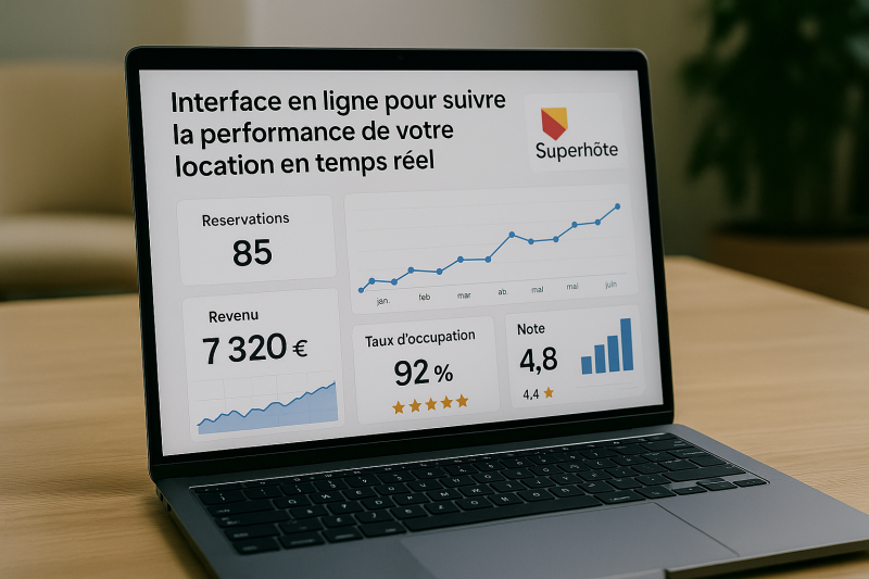 Interface en ligne pour suivre la performance de votre location en temps réel