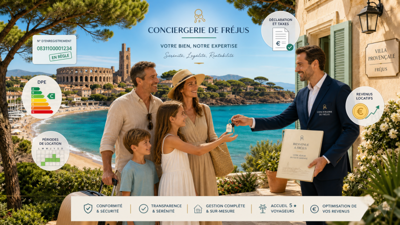 Location saisonnière au cœur du quartier de la Tour de Mare à Fréjus – profitez d'une gestion sereine avec Short Time Conciergerie