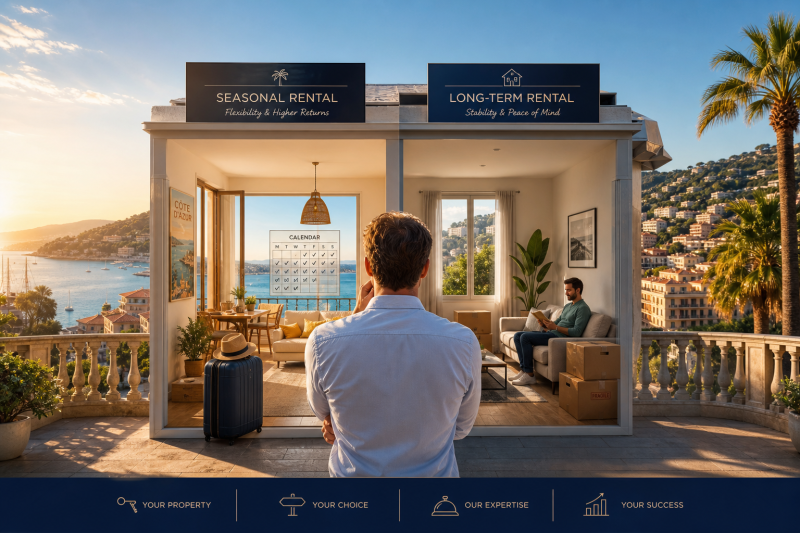 Location saisonnière ou longue durée : quel est le meilleur choix en 2026 sur la Côte d’Azur ?